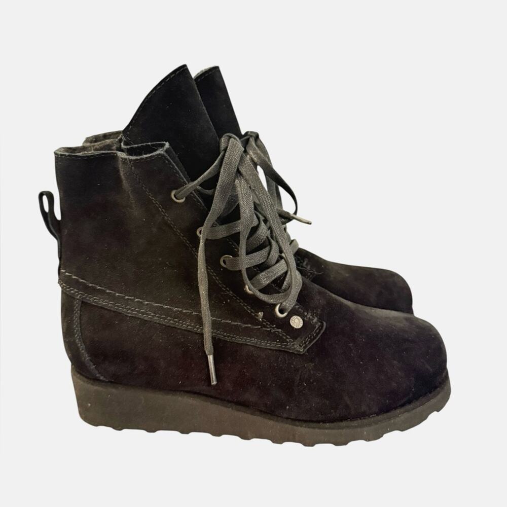 BEARPAW Krista Wide Black Boots – Sz 9W